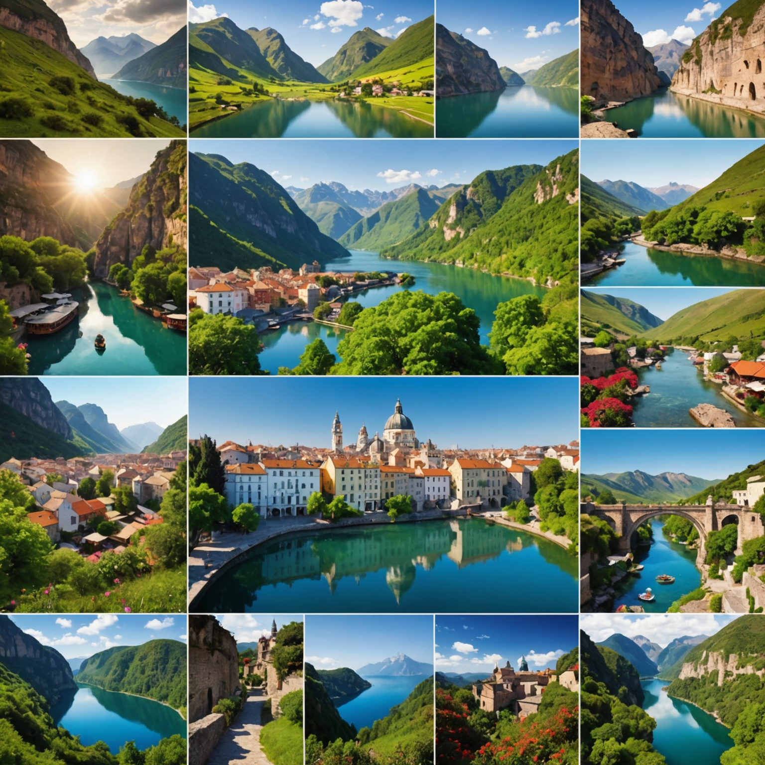 Collage of lesser-known beautiful tourist destinations